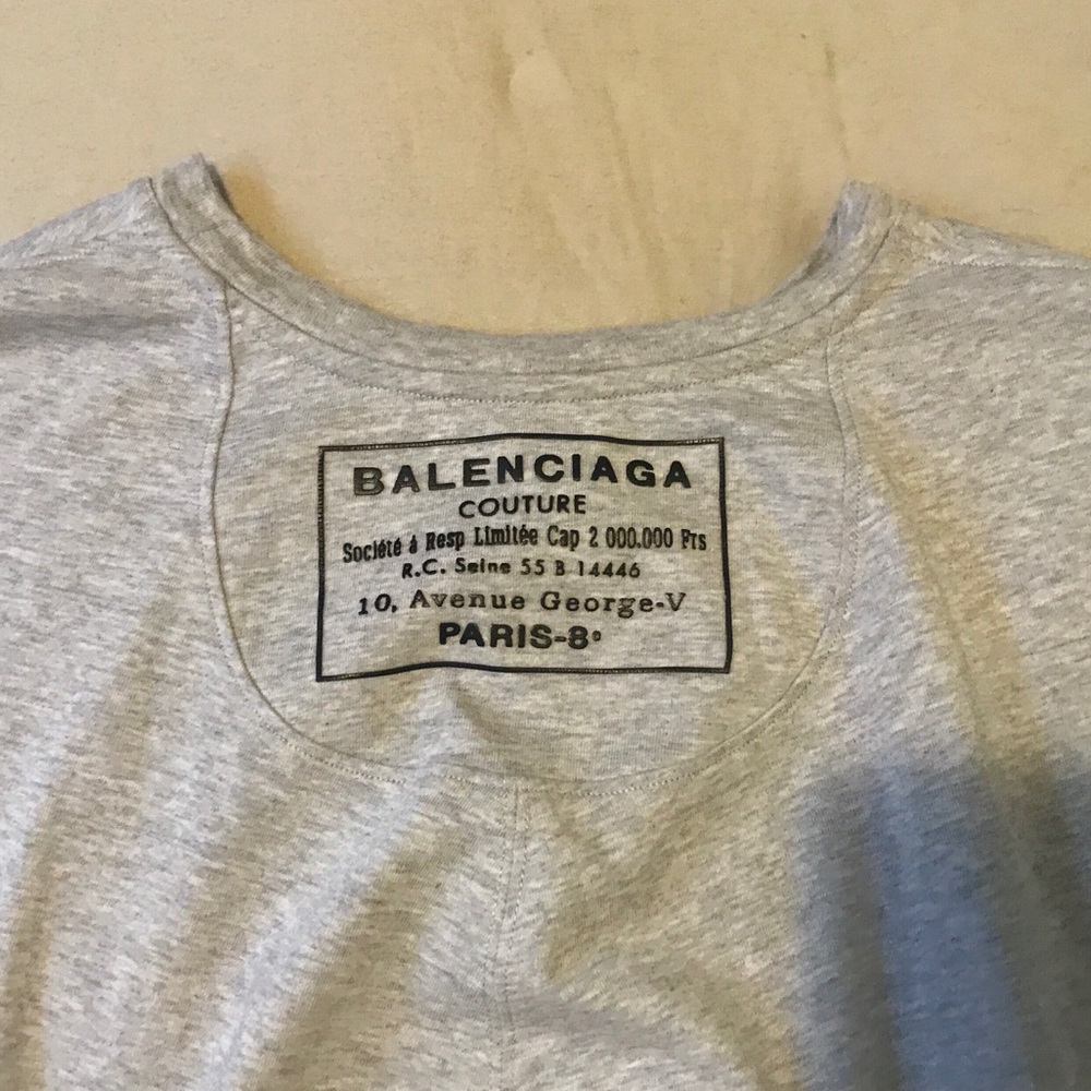 Long Sleeve Gray Oversize BALENCIAGA Top